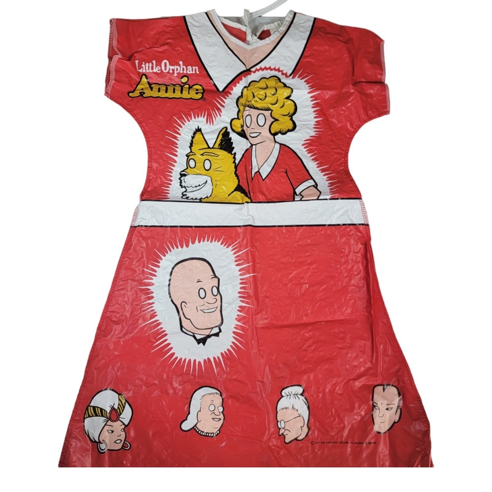 Rare Vintage Little Orphan Annie Plastic Play‎ Dress 70s VTG Chicago Tribune